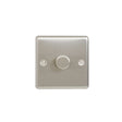 EuroLite Electrical Satin Stainless / 1 Gang Dimmer / (With Enhance Trim) Eurolite Enhance Decorative 1 Gang Dimmer - Satin Stainless Steel