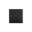 EuroLite Electrical Matt Black / 1 Gang Socket / (With Black Trim) Eurolite Enhance Decorative 1 Gang Socket - Matt Black (With Black Trim)