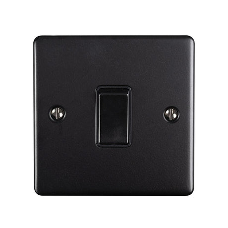 EuroLite Electrical Matt Black / 1 Gang Switch / (With Black Trim) Eurolite Enhance Decorative 1 Gang Switch - Matt Black (With Black Trim)