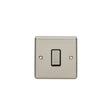 EuroLite Electrical Satin Stainless / 1 Gang Switch / (With Black Trim) Eurolite Enhance Decorative 1 Gang Switch - Satin Stainless Steel (With Black Trim)