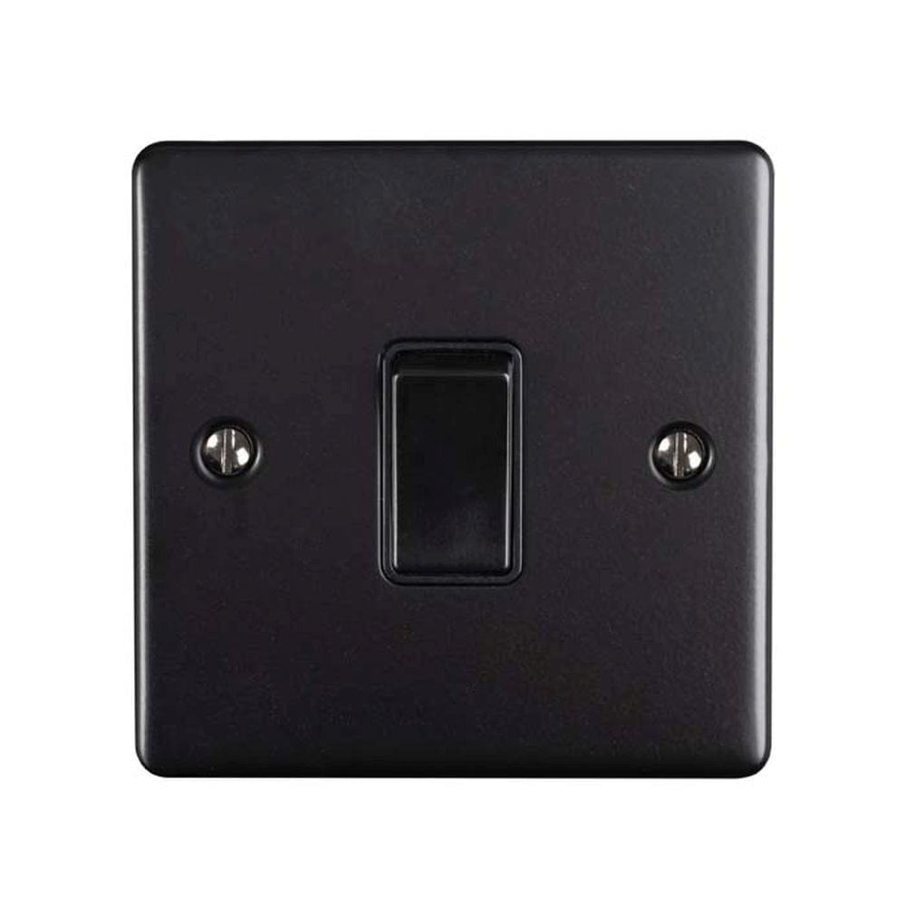 EuroLite Electrical Matt Black / 20Amp Switch / (With Black Trim) Eurolite Enhance Decorative 20Amp Switch - Matt Black (With Black Trim)