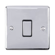 EuroLite Electrical Polished Chrome / 20Amp Switch / (With Black Trim) Eurolite Enhance Decorative 20Amp Switch - Polished Chrome (With Black Trim)