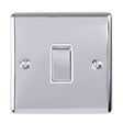 EuroLite Electrical Polished Chrome / 20Amp Switch / (With White Trim) Eurolite Enhance Decorative 20Amp Switch - Polished Chrome (With White Trim)
