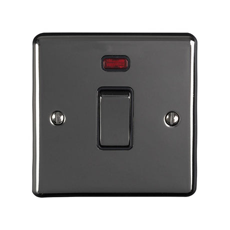 EuroLite Electrical Black Nickel / 20Amp Switch with Neon Indicator / (With Black Trim) Eurolite Enhance Decorative 20Amp Switch with Neon Indicator - Black Nickel (With Black Trim)
