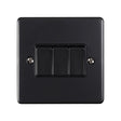 EuroLite Electrical Matt Black / 3 Gang Switch / (With Black Trim) Eurolite Enhance Decorative 3 Gang Switch - Matt Black (With Black Trim)