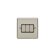 EuroLite Electrical Satin Stainless / 3 Gang Switch / (With Black Trim) Eurolite Enhance Decorative 3 Gang Switch - Satin Stainless Steel (With Black Trim)