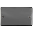 EuroLite Electrical Black Nickel / Double Blank Plate / (With Black Trim) Eurolite Enhance Decorative Double Blank Plate - Black Nickel