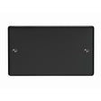 EuroLite Electrical Matt Black / Double Blank Plate / (With Black Trim) Eurolite Enhance Decorative Double Blank Plate - Matt Black