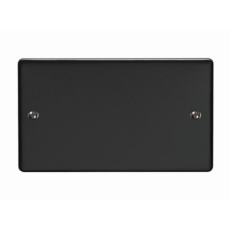 EuroLite Electrical Matt Black / Double Blank Plate / (With Black Trim) Eurolite Enhance Decorative Double Blank Plate - Matt Black