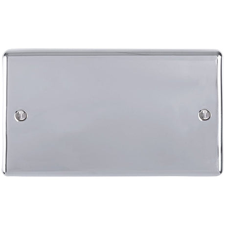 EuroLite Electrical Polished Chrome / Double Blank Plate / (With Enhance Trim) Eurolite Enhance Decorative Double Blank Plate - Polished Chrome