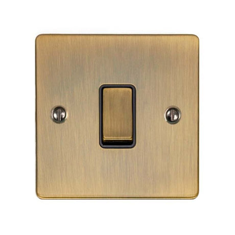 EuroLite Electrical Antique Brass / Intermediate Switch / (With Black Trim) Eurolite Enhance Decorative Intermediate Switch - Antique Brass (With Black Trim)