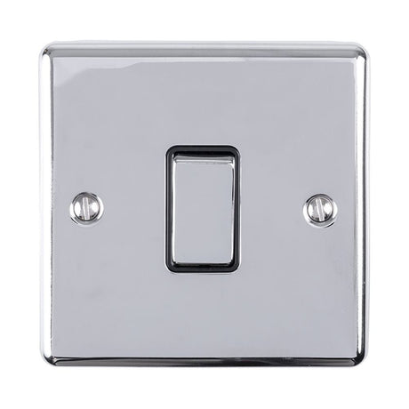 EuroLite Electrical Polished Chrome / Intermediate Switch / (With Black Trim) Eurolite Enhance Decorative Intermediate Switch - Polished Chrome (With Black Trim)