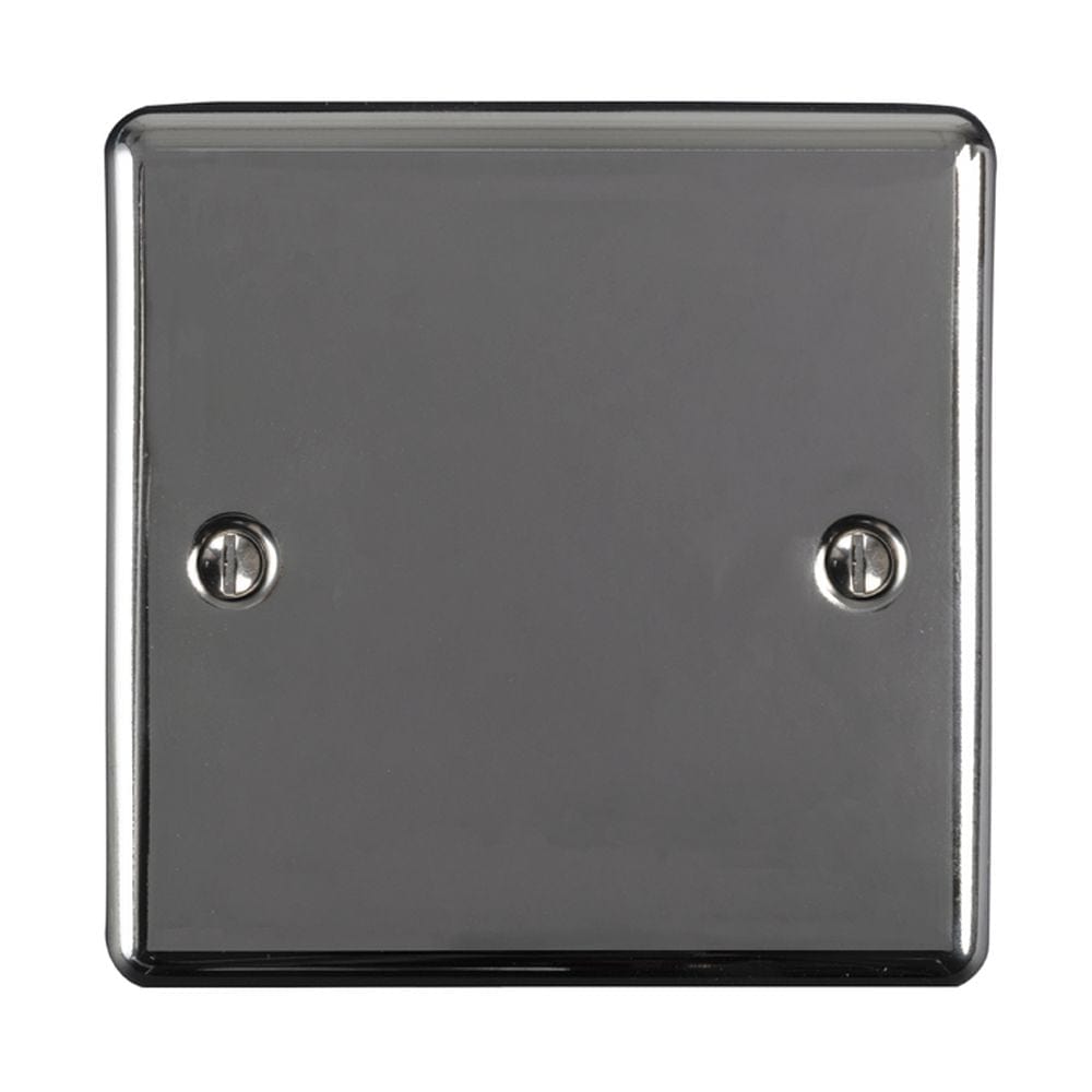 EuroLite Electrical Black Nickel / Single Blank Plate / (With Black Trim) Eurolite Enhance Decorative Single Blank Plate - Black Nickel
