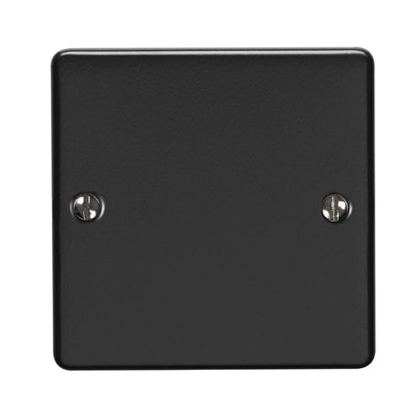 EuroLite Electrical Matt Black / Single Blank Plate / (With Black Trim) Eurolite Enhance Decorative Single Blank Plate - Matt Black