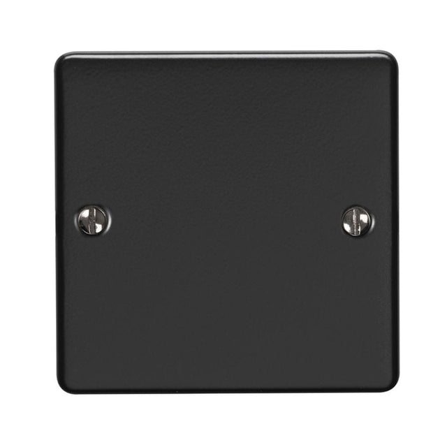 EuroLite Electrical Matt Black / Single Blank Plate / (With Black Trim) Eurolite Enhance Decorative Single Blank Plate - Matt Black