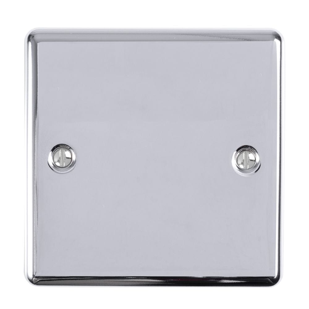 EuroLite Electrical Polished Chrome / Single Blank Plate Eurolite Enhance Decorative Single Blank Plate - Polished Chrome