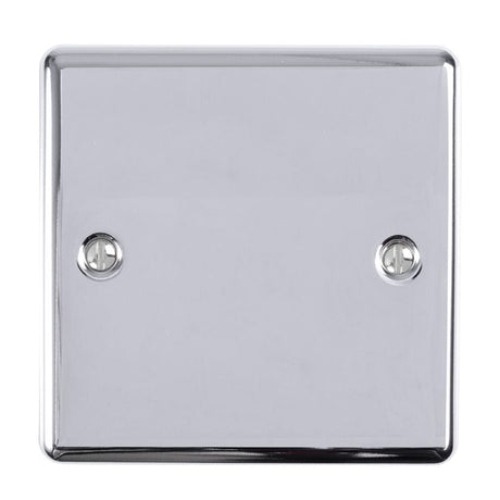 EuroLite Electrical Polished Chrome / Single Blank Plate Eurolite Enhance Decorative Single Blank Plate - Polished Chrome