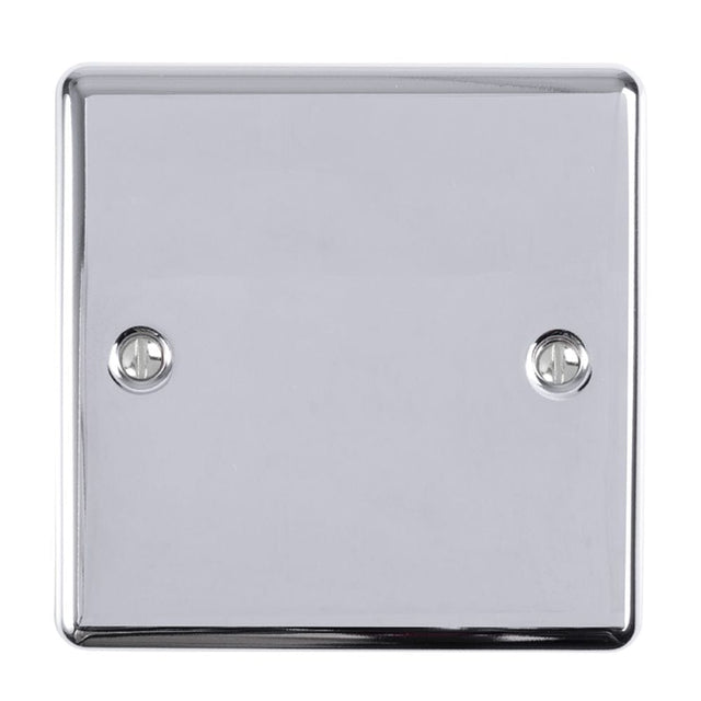 EuroLite Electrical Polished Chrome / Single Blank Plate Eurolite Enhance Decorative Single Blank Plate - Polished Chrome