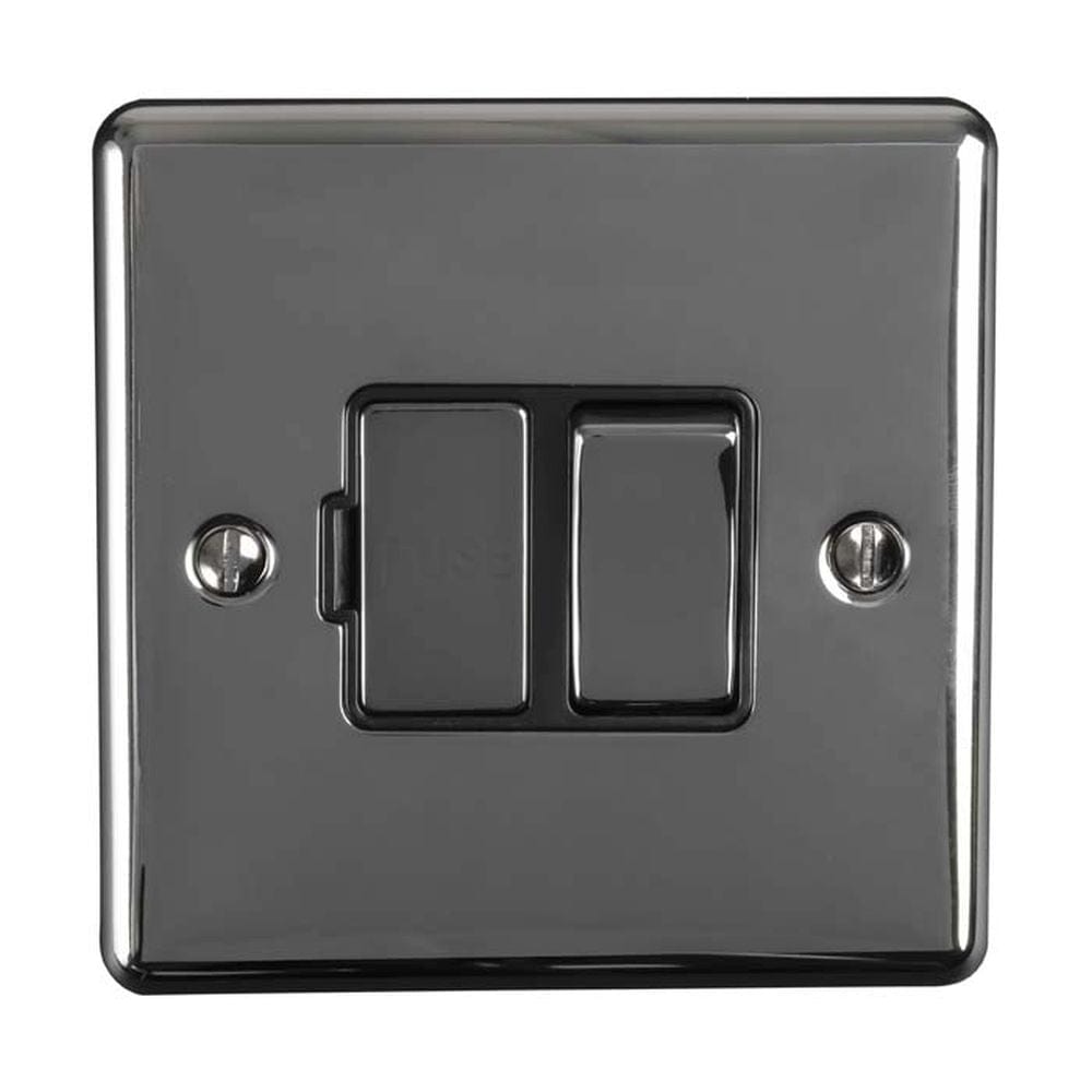 EuroLite Electrical Black Nickel / Switched Fuse Spur / (With Black Trim) Eurolite Enhance Decorative Switched Fuse Spur - Black Nickel (With Black Trim)