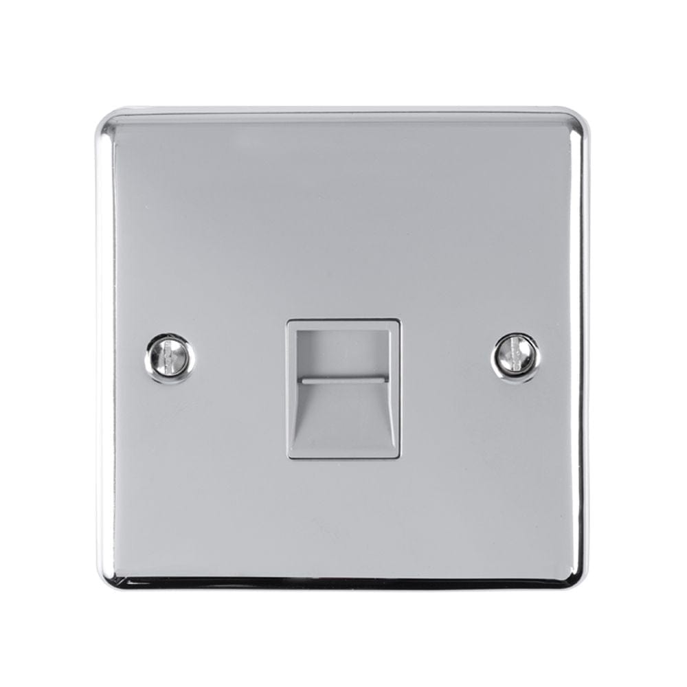 EuroLite Electrical Polished Chrome / Telephone Master / (With GREY Trim) Eurolite Enhance Decorative Telephone Master - Polished Chrome (With Grey Trim)