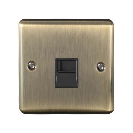 EuroLite Electrical Antique Brass / Telephone Slave / (With Black Trim) Eurolite Enhance Decorative Telephone Slave - Antique Brass (With Black Trim)