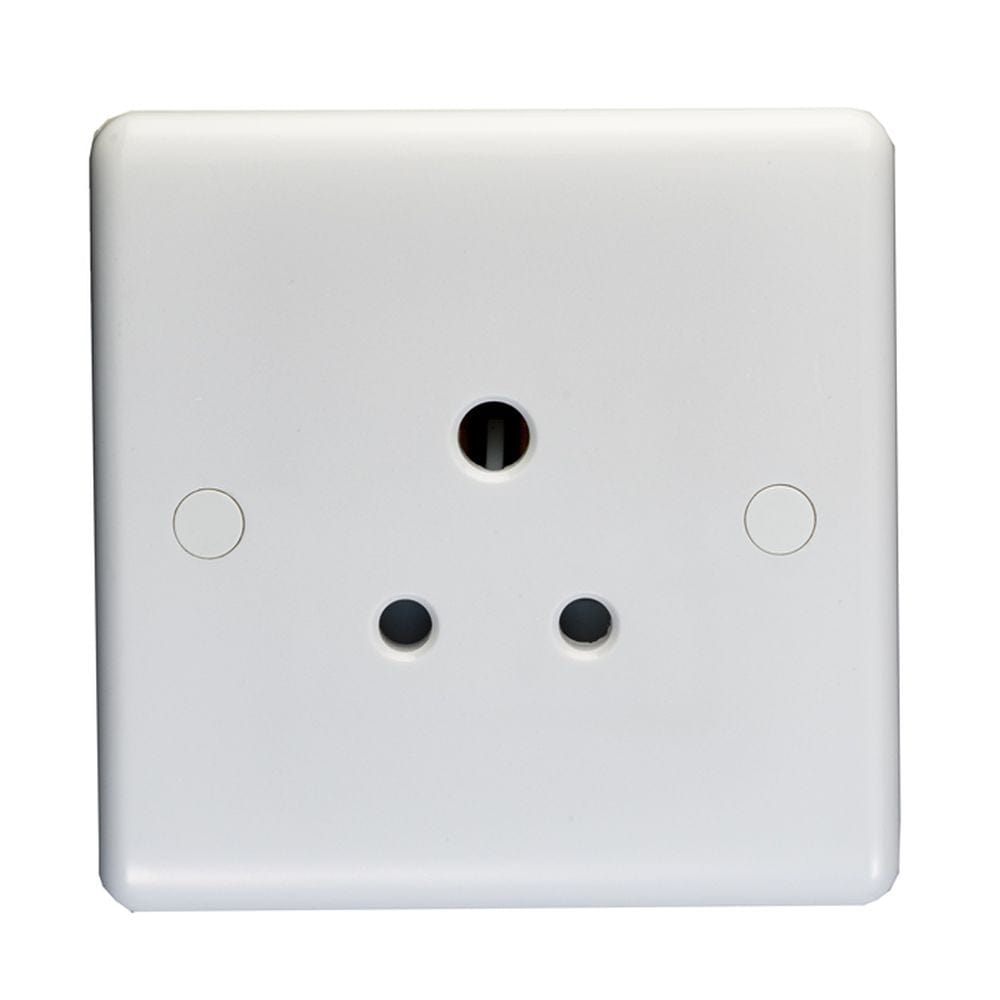 EuroLite Electrical White / 5 Amp Socket / (With White Trim) Eurolite Enhance White Plastic 5 Amp Socket - White