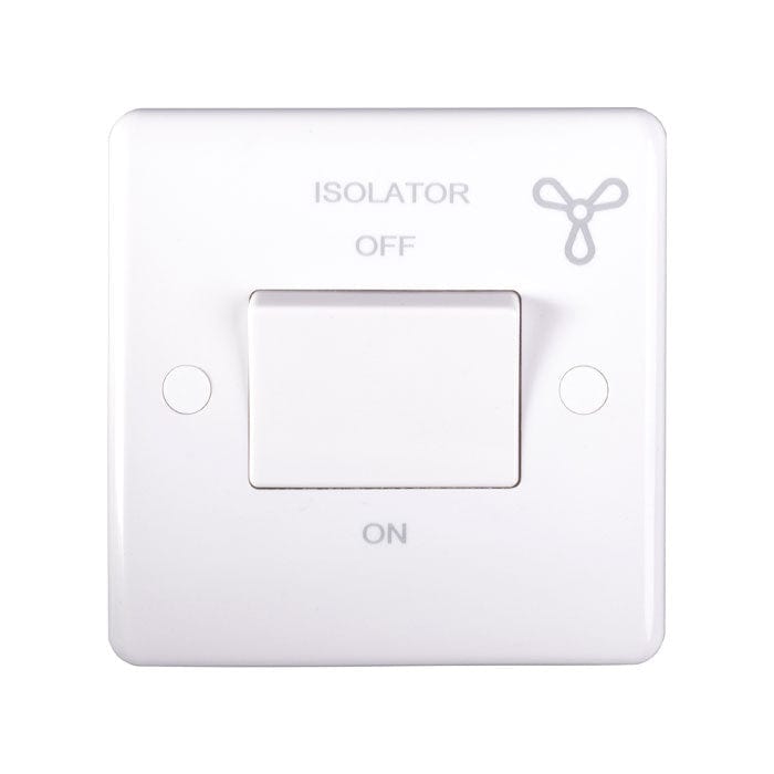 EuroLite Electrical White / Fan Switch / (With White Trim) Eurolite Enhance White Plastic Fan Switch - White (With White Trim)
