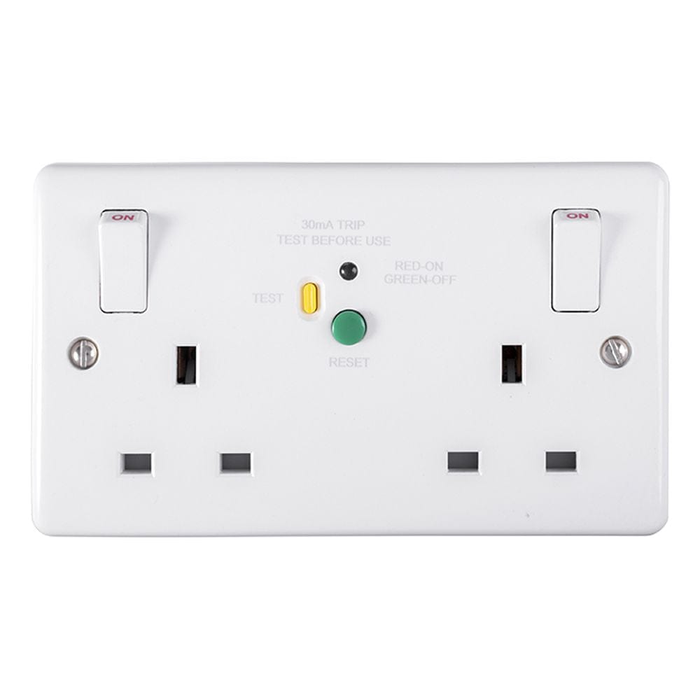EuroLite Electrical White / RCD / (With White Trim) Eurolite Enhance White Plastic RCD - White