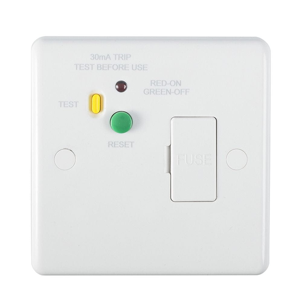 EuroLite Electrical White / RCD / (With White Trim) Eurolite Enhance White Plastic RCD - White
