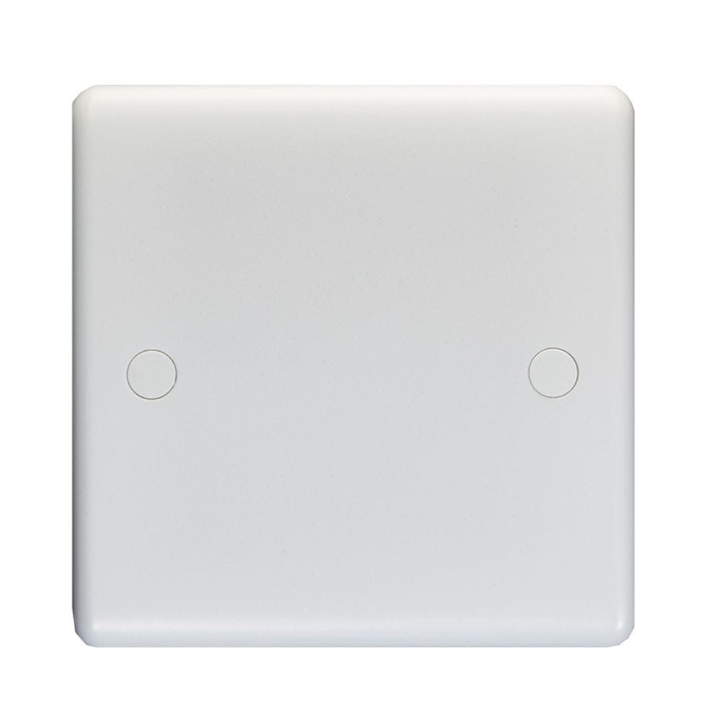 EuroLite Electrical White / Single Blank Plate / (With White Trim) Eurolite Enhance White Plastic Single Blank Plate - White