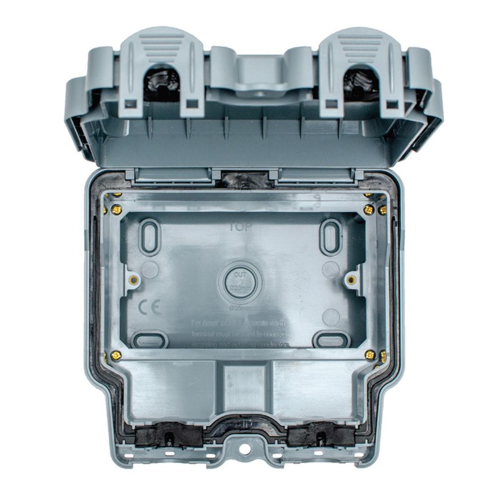 EuroLite Electrical Grey / 2 Gang Enclosure Eurolite Euroseal 2 Gang Enclosure - Grey