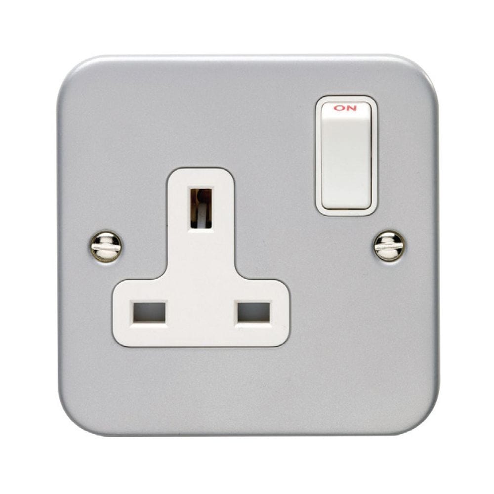 EuroLite Electrical Grey / 1 Gang Socket Eurolite Metal Clad 1 Gang Socket - Metal Clad