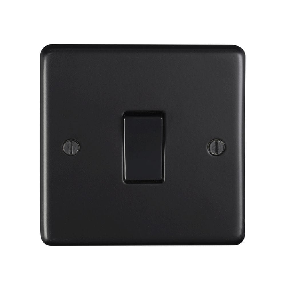 EuroLite Electrical Black Nickel / 20Amp Switch / (With Black Trim) Eurolite Stainless Steel 20Amp Switch - Matt Black (With Black Trim)