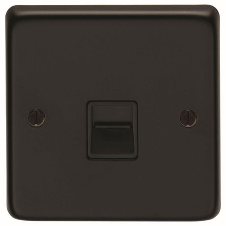 EuroLite Electrical Matt Black / Telephone Master / (With Black Trim) Eurolite Stainless Steel Telephone Master - Matt Black (With Black Trim)