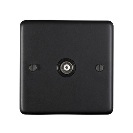 EuroLite Electrical Matt Black / TV / (With Black Trim) Eurolite Stainless Steel TV - Matt Black (With Black Trim)