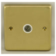 EuroLite Electrical Satin Brass / TV / (With White Trim) Eurolite Stainless Steel TV - Satin Brass (With White Trim)