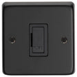 EuroLite Electrical Matt Black / Unswitched Fuse Spur / (With Black Trim) Eurolite Stainless Steel Unswitched Fuse Spur - Matt Black (With Black Trim)