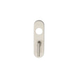 Eurospec Door Furniture Satin Stainless Steel / Bathroom Lock Handles Eurospec - 170 X 45 X 8Mm Steelworx Radius Backplates - Bathroom (57Mm C/C) + La