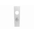 Eurospec Door Furniture Satin Stainless Steel / Bathroom Lock Handles Eurospec - 174 X 45 X 8Mm Steelworx Square Backplates - Bathroom (57Mm C/C) + S