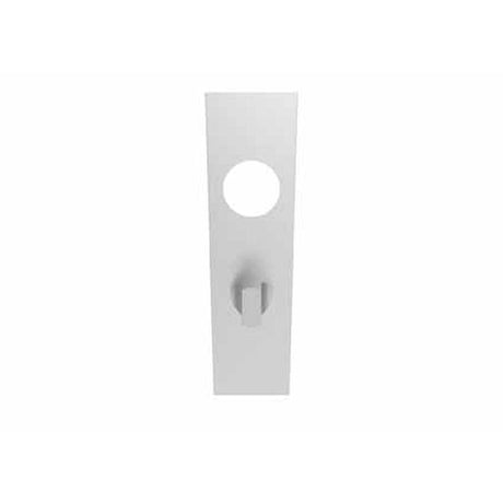 Eurospec Door Furniture Satin Stainless Steel / Bathroom Lock Handles Eurospec - 174 X 45 X 8Mm Steelworx Square Backplates - Bathroom (57Mm C/C) + S