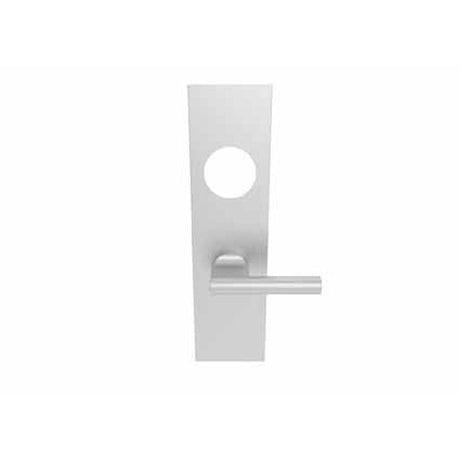 Eurospec Door Furniture Satin Stainless Steel / Bathroom Lock Handles Eurospec - 174 X 45 X 8Mm Steelworx Square Backplates - Bathroom (57Mm C/C) + S