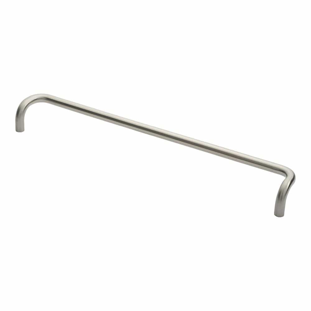 Eurospec Door Furniture Satin Stainless Steel / Pull Handles (Bolt Through) Eurospec - 19mm Cranked Pull Handle 600mm Centres - Satin Stainless Steel