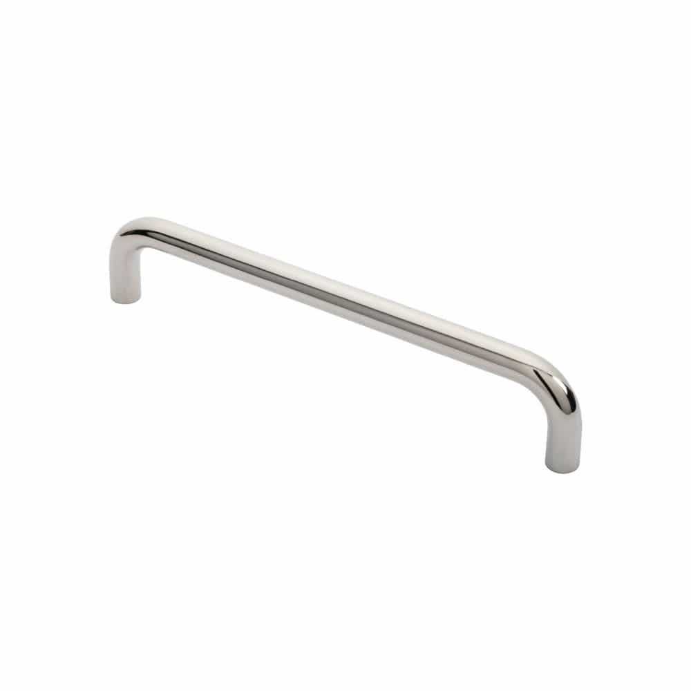 Eurospec Door Furniture Polished Stainless Steel / Pull Handles (Bolt Through) Eurospec - 19mm D Pull Handle 300mm Centres - Bright Stainless Steel