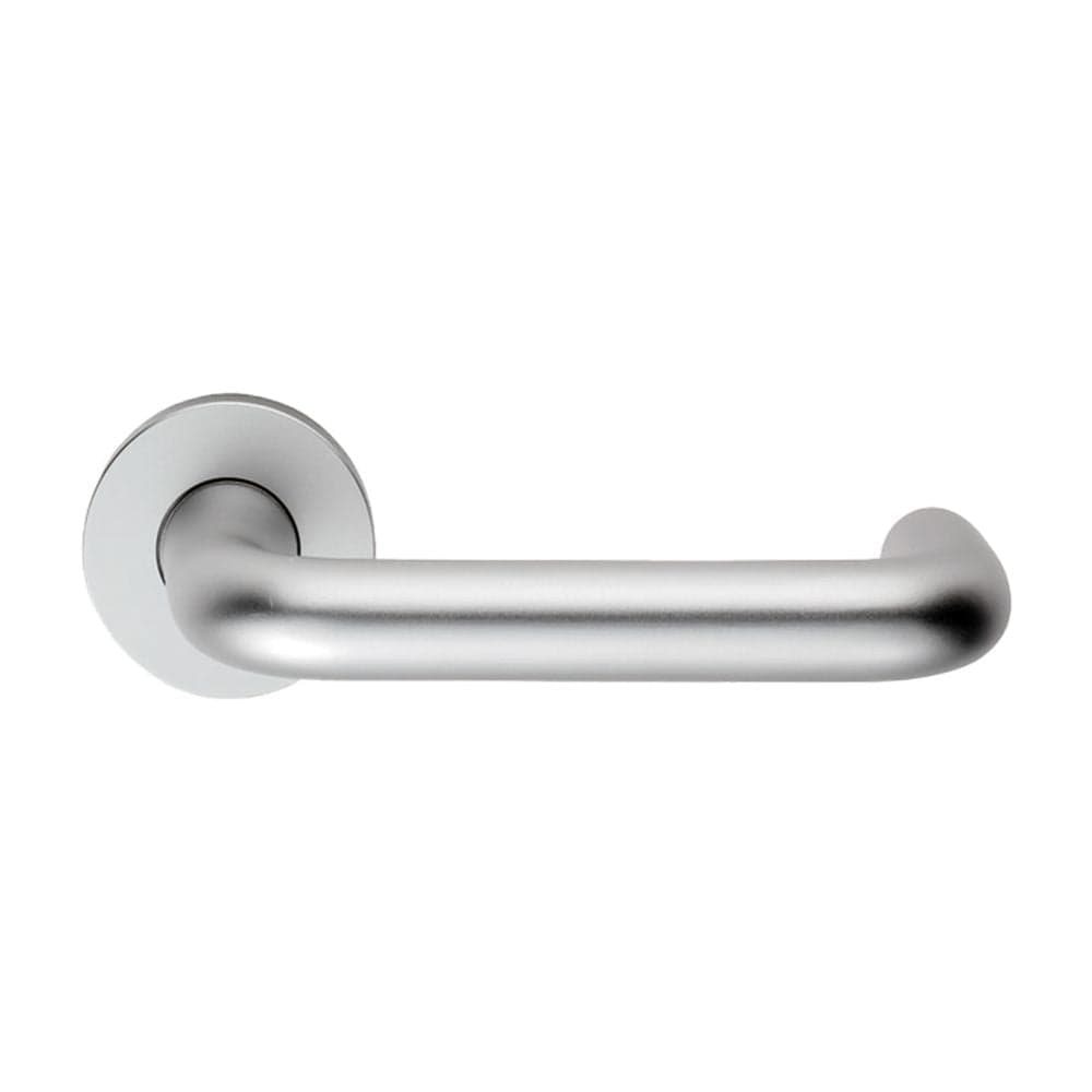 Eurospec Door Furniture Satin Anodised Aluminium / Round Rose Eurospec - 19mm Safety Lever - DDA compliant - Satin Anodised Aluminium