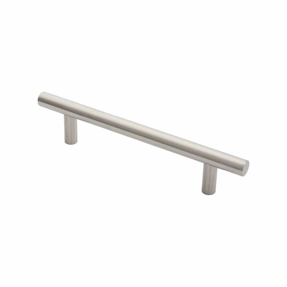 Eurospec Door Furniture Satin Stainless Steel Eurospec - 22mm Straight T Pull Handle 225mm Centres - Satin Stainless Steel