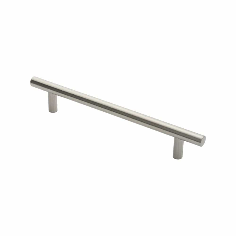 Eurospec Door Furniture Satin Stainless Steel Eurospec - 22mm Straight T Pull Handle 300mm Centres - Satin Stainless Steel
