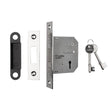 Eurospec Locks & Latches Nickel Plated / 3 Lever Deadlock / 2.5" / 65mm Eurospec - 3 Lever Deadlock 64mm - Nickel Plate