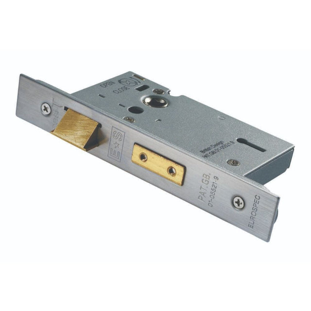 Eurospec Locks & Latches Satin Stainless Steel / 3 Lever Sashlocks / 3" / 76mm Eurospec - 3 Lever Sashlock 76mm - Satin Stainless Steel