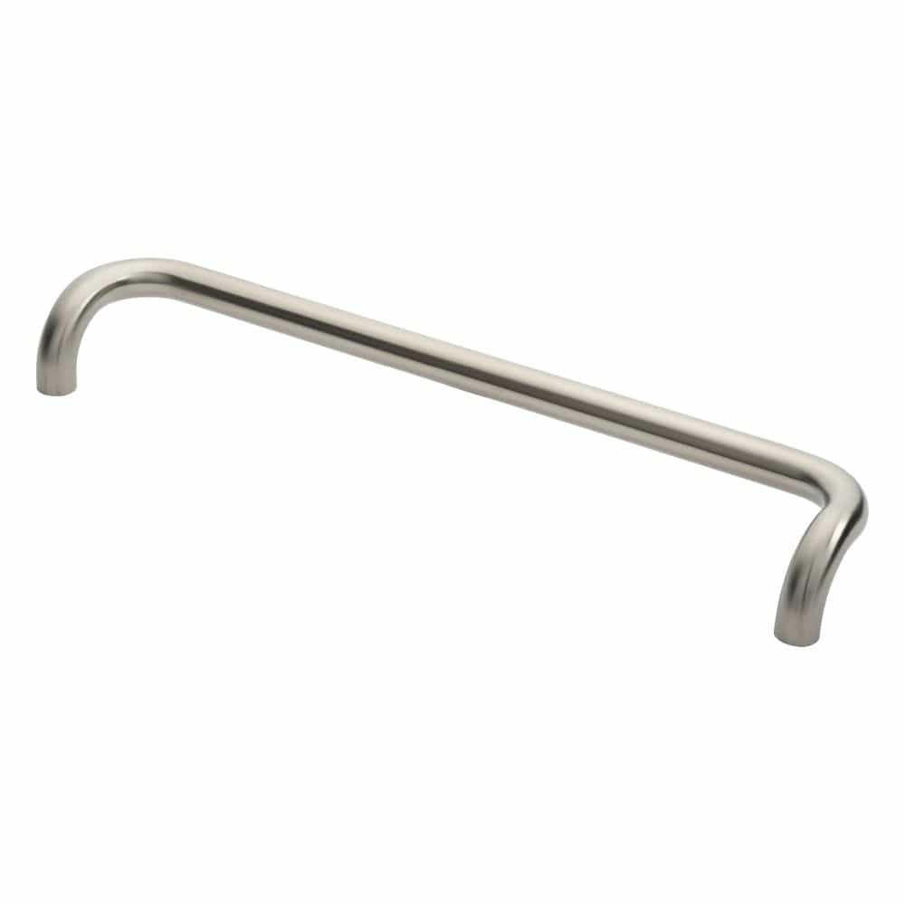 Eurospec Door Furniture Satin Stainless Steel / Pull Handles (Bolt Through) Eurospec - 30mm Cranked Pull Handle 600mm Centres - Satin Stainless Steel