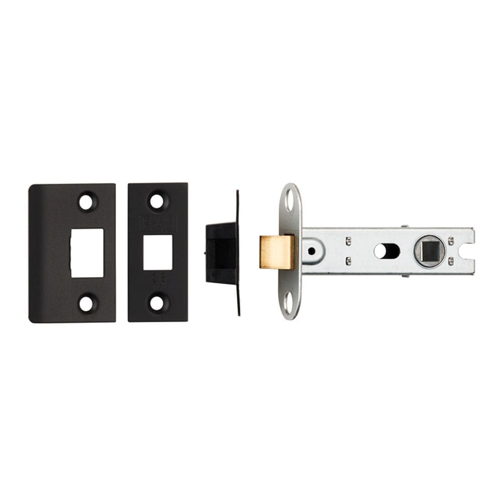 Eurospec Locks & Latches Matt Black / Tubular Mortice Latch / 3" Eurospec - 76Mm Ce B/T Tubular Mortice Latch Square - Matt Black